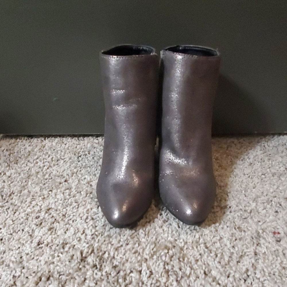 Pewter ankle boots